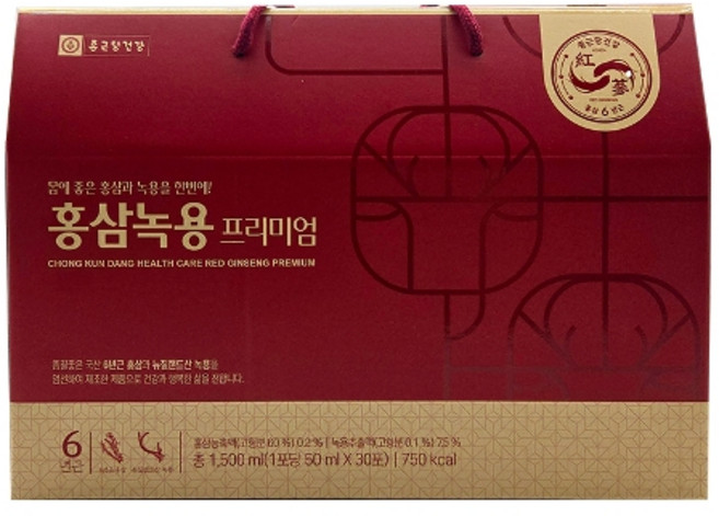기타 종근당건강 홍삼녹용 프리미엄 50ml x 30포 1박스, 30회분, 30개