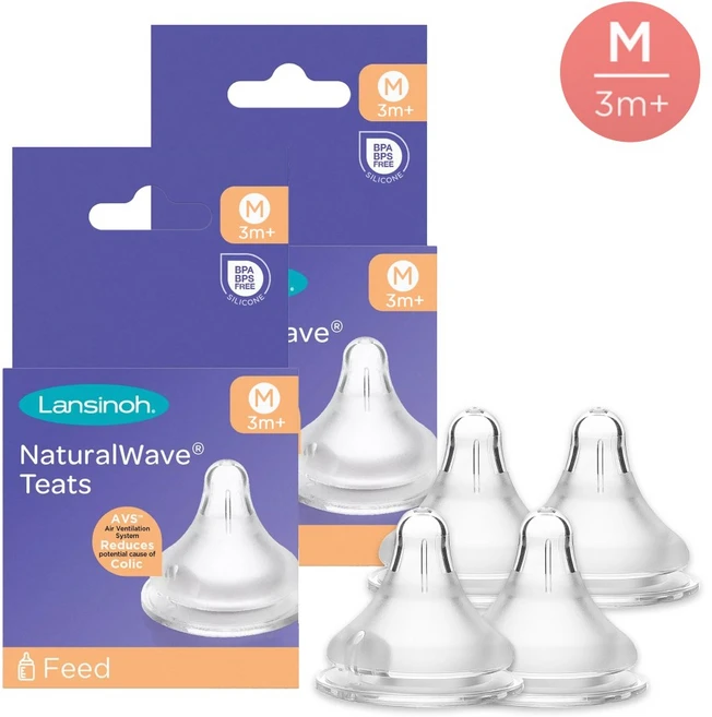 란시노 내추럴 웨이브 젖꼭지, M(3~6개월), 4개 - 쿠팡