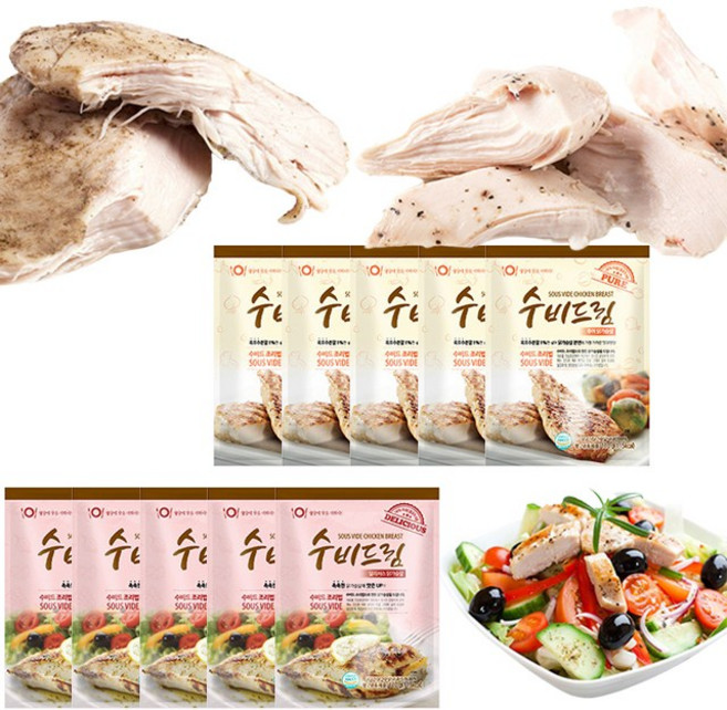 수비드림 퓨어 딜리셔스 맛있는 닭가슴살 10팩, 1세트, 100g