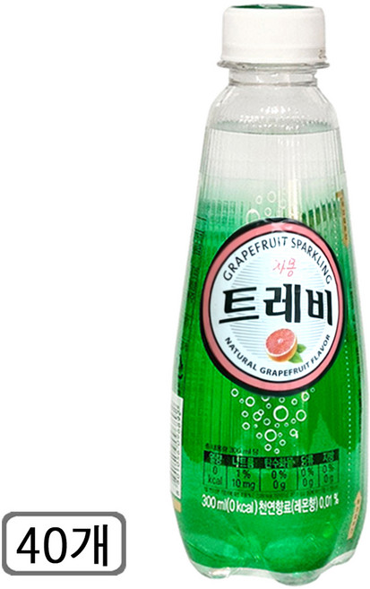 트레비 자몽 탄산음료, 300ml, 40개