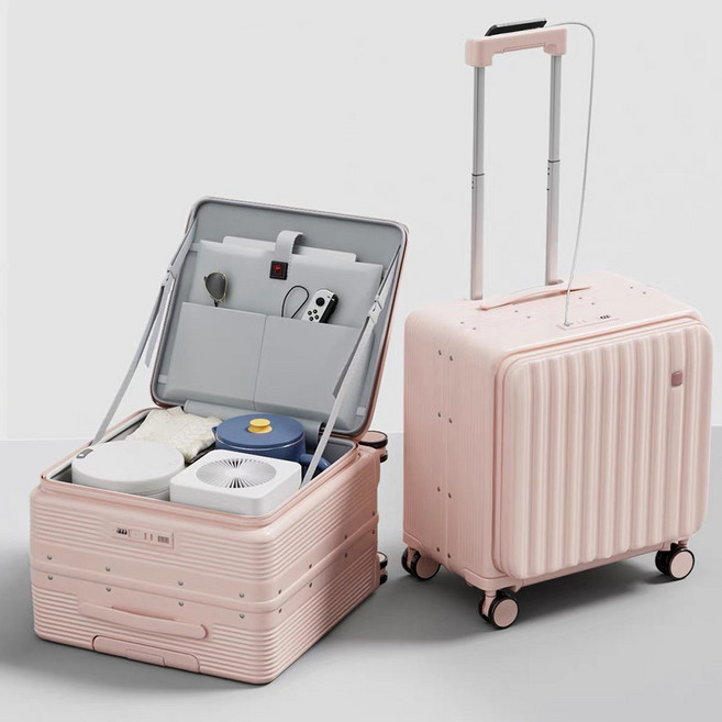 Chephie 무기한 A/S 보증 전면오픈 초경량 USB 미니 기내용 캐리어