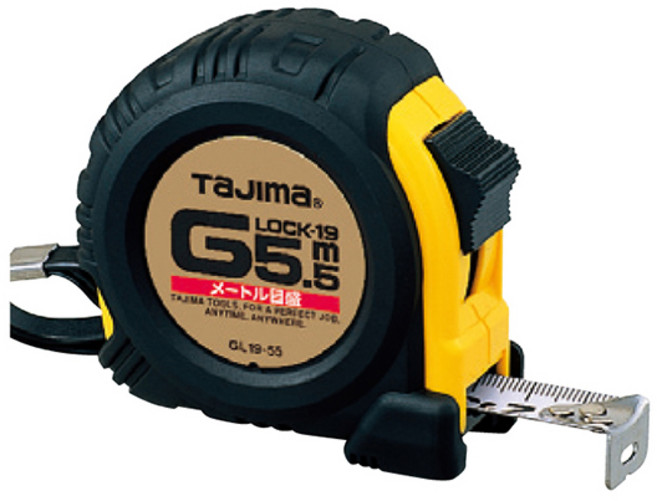 타지마 G그립 자동 줄자 GL19-55BL, 1개