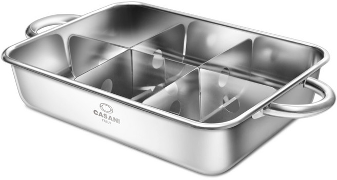 까사니 IH 인덕션 디바이더 스텐사각냄비 40cm, 30.8cm, 1개