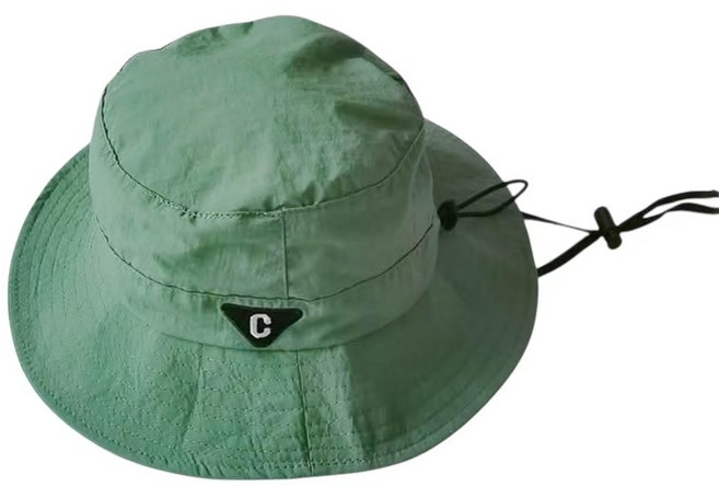 兒童戶外寬邊透氣漁夫帽 可調節遮陽帽