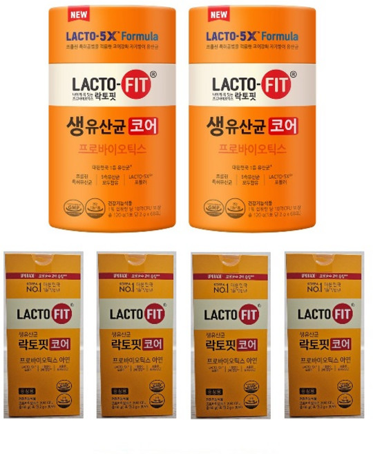 락토핏 코어 유산균 60p, 120g, 4개