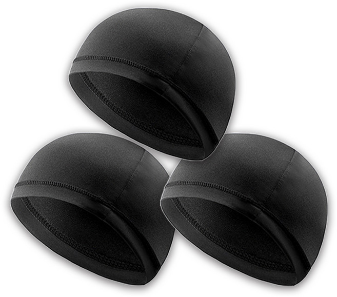 CULT 라이딩 쿨 냉감 이너캡 블랙 3P, 3개