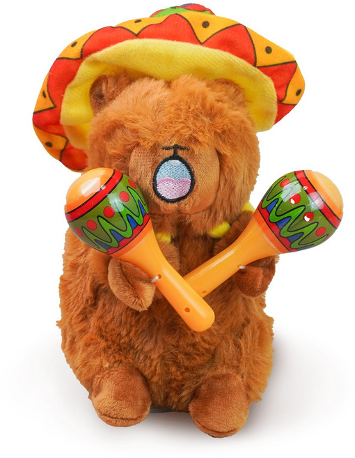 토이토 말하는 카피바라 춤추는 인형 기타 마라카스 녹음인형, 1개, 180mm