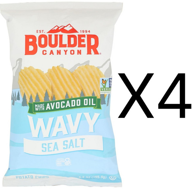 Boulder 볼더 씨솔트 웨이비 감자칩 미국 직배송 155g 4개