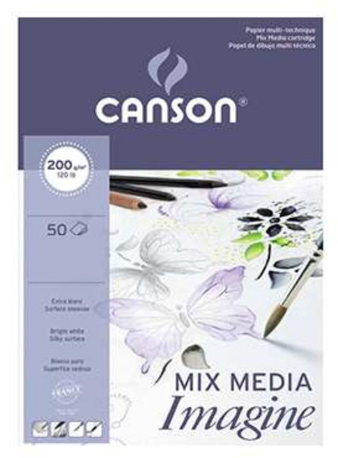 캔손 이매진 낱장팩 200g 20매 믹스미디어 수채화 색연필화 펜화 파스텔 / 옵션선택, B6(20매)