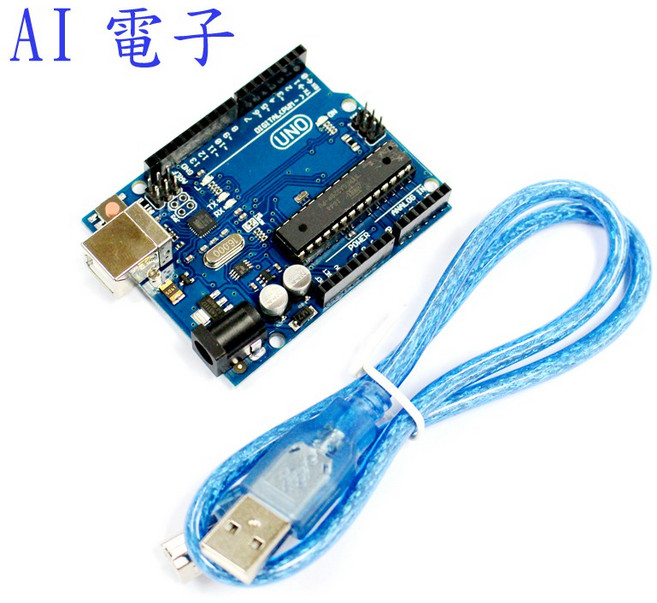 Arduino UNO R3 開發板 ATmega16U2晶片 附USB傳輸線 科技教育應用, 1個