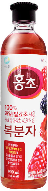 자연발효 식초 홍초 복분자, 900ml, 10개