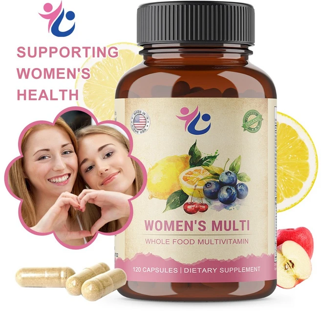 여성용 종합비타민 캡슐로 비타민 C D 엽산 B6 B12 비오틴이 함유되어 여성의 건강을 돕고 영양 흡수를 촉진합니다, 3개, 120회분 - 쿠팡