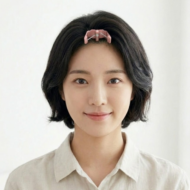 라비노아 곰손 탈출 자연스러운 컬 헤어롤 대용 뿌리 볼륨 집게, 2개, 핑크