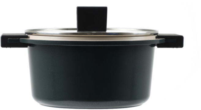 퀸아트 국산 냄비 24CM 세라믹 양수냄비 인덕션 겸용 집들이선물 어머니선물 갈비냄비 봄맞이선물, 딥그린, 1개