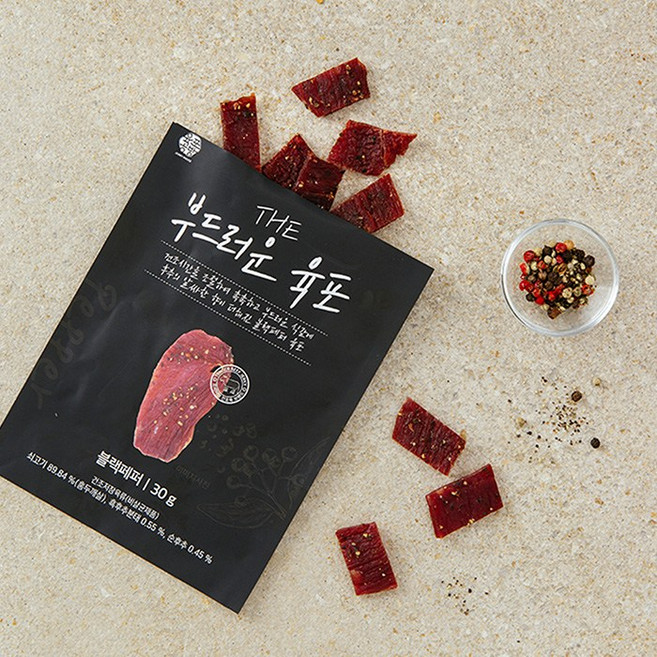 [육포공방] THE 부드러운 육포 블랙페퍼 30g, 10개