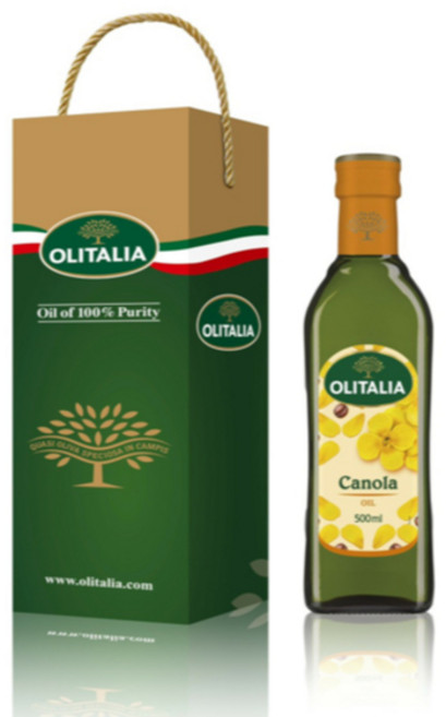 OLITALIA 奧利塔 義大利進口 芥花油, 1個, （單入）500ml禮盒【店取最多4組】,超商/店到店：限重5kg