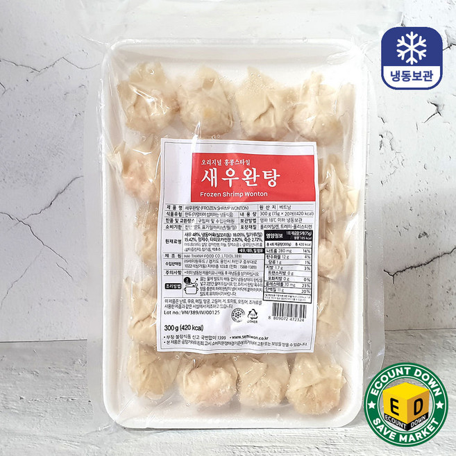 세미원푸드 새우완탕, 300g, 1개
