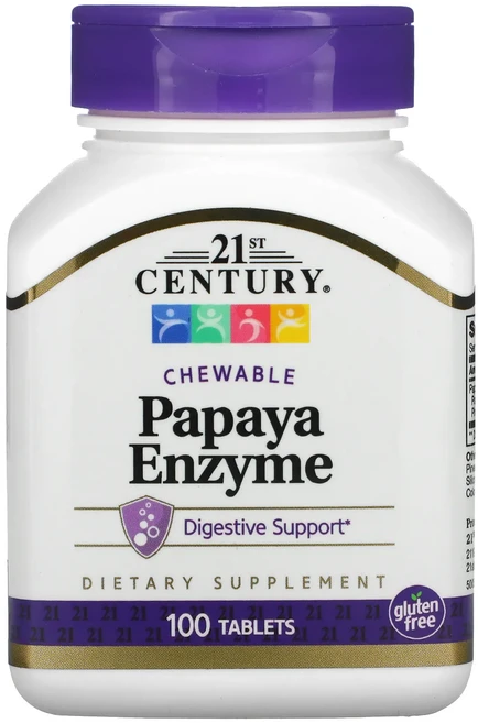 헁복하고 건강하세요 21st Century 츄어블 파파야 효소 100정 늘 챙기셔야합니다 - 쿠팡