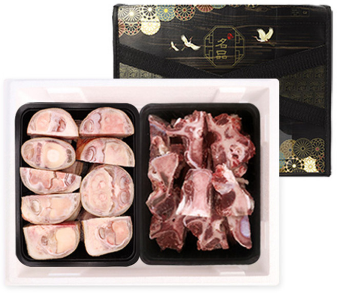 한우 우족2kg + 잡뼈2kg 총 4kg, 1박스