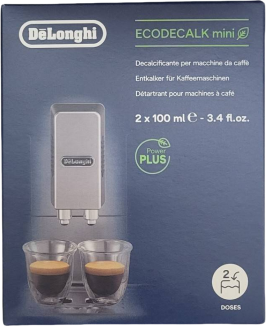 DeLonghi 迪朗奇 咖啡機除垢劑 (100ml x 2入), 1盒