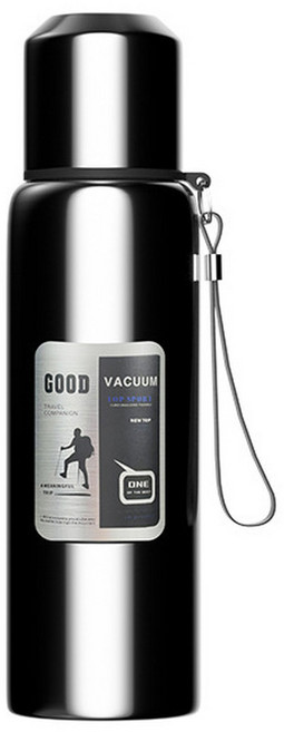 GOOD VACUUM 316不鏽鋼真空保溫杯 戶外登山水杯, 拋光 鋼本色800ml, 1套, 316ml
