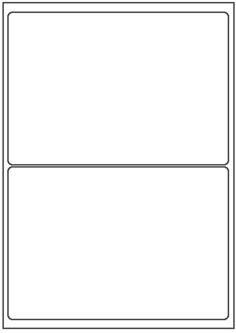 오피스라벨 A4 라벨지 2칸(1x2) 100매 흰색 물류관리용라벨 스티커라벨지 폼텍 규격 라벨용지 라벨지, 100개