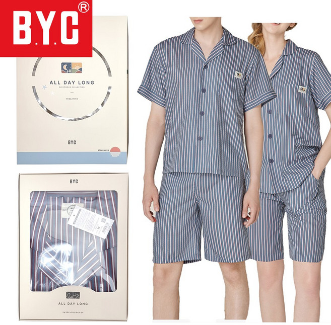 BYC 반팔 커플 잠옷 세트