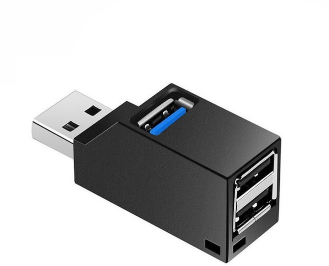轉接頭 USB一拖三擴展器 筆記型電腦 HUB 集線器 / 多口分線器 轉換器 擴展塢, 黑色-USB一拖三擴展器 筆記型電腦 HUB 集線器, 1個