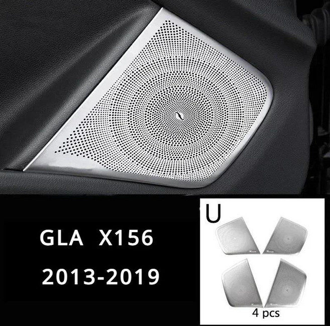 자동차 스타일링 오디오 스피커 뒷문 커버 메르세데스 호환 벤츠 호환 A GLA CLA 클래스 W176 X156 C117, 01 For GLA  X156