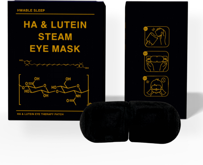 Hwable Sleep 히알루론산 & 루테인 스팀안대 무향, 1박스, 10매입