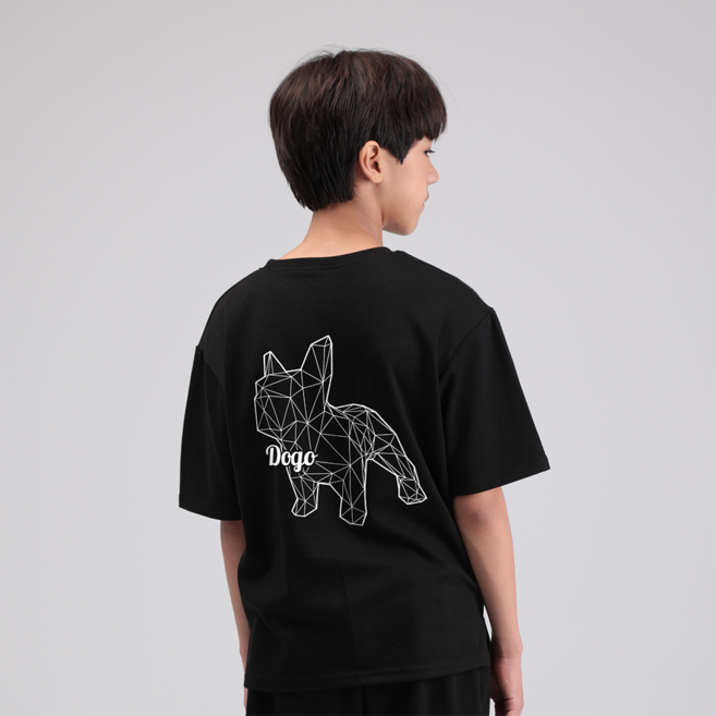 국내 생산 마고 주니어 DOGO 불독 라운드 특양면 반팔 티셔츠 키 140 150 160 170