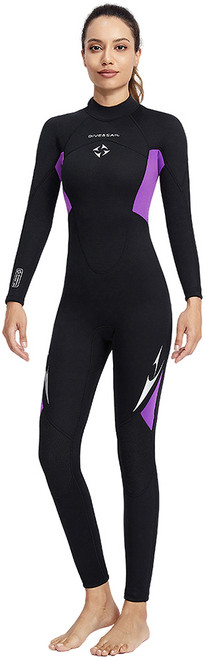 다이브앤세일 여성 프리다이빙 슈트 3mm, 퍼플