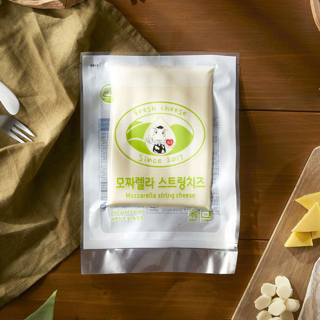 저염 치즈의 명가 세인 모짜렐라 스트링치즈 200g, 4개