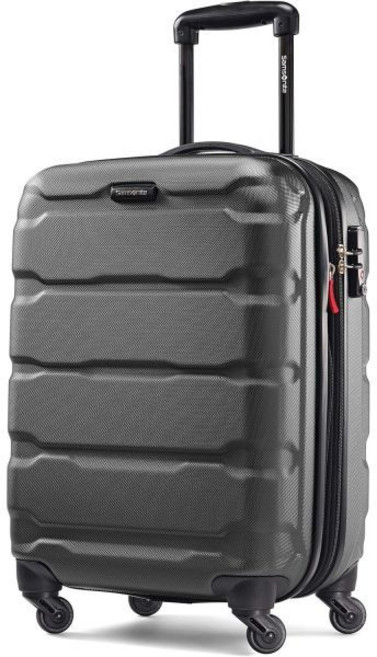 스피너 휠 블랙 휴대용 20인치가 장착된 삼소나이트 옴니 PC 하드사이드 확장형 러기지