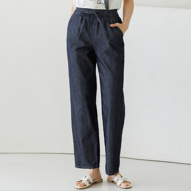 (~100size)밴딩논페이드데님팬츠[3단기장] PTE30134060 엄마옷 빅사이즈