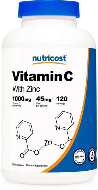 뉴트리코스트 비타민 C 1000mg + 아연 45mg 캡슐, 120정, 1개 - 쿠팡