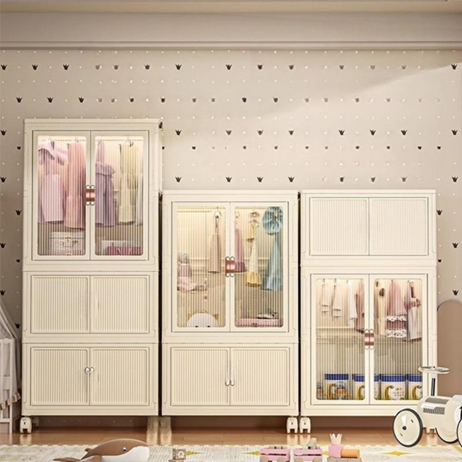 접이식 유아 아기옷장 베이비장 신생아 서랍장 주니어장 키즈 옷장, 옷장(단품)