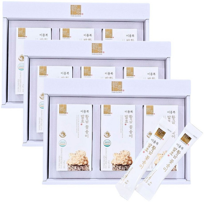 이용복 황금 꽃송이버섯 발효 분말, 3개, 120g