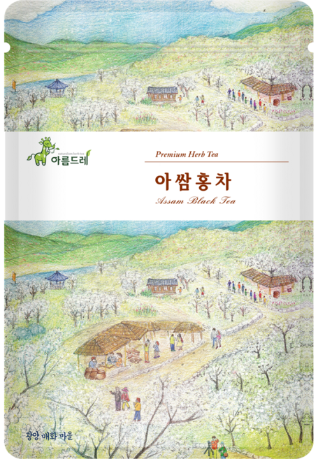 아름드레 친환경 삼각티백 허브차 25티백 50종, 아쌈홍차, 1.1g, 1개, 25개입