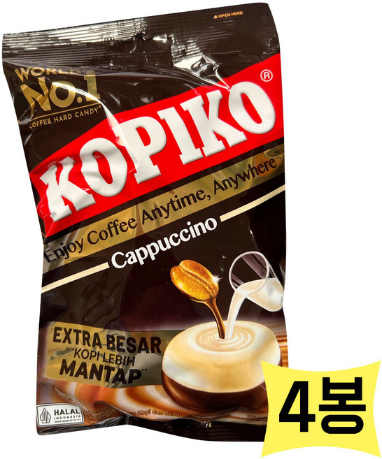 코피코 카푸치노 캔디, 175g, 4개