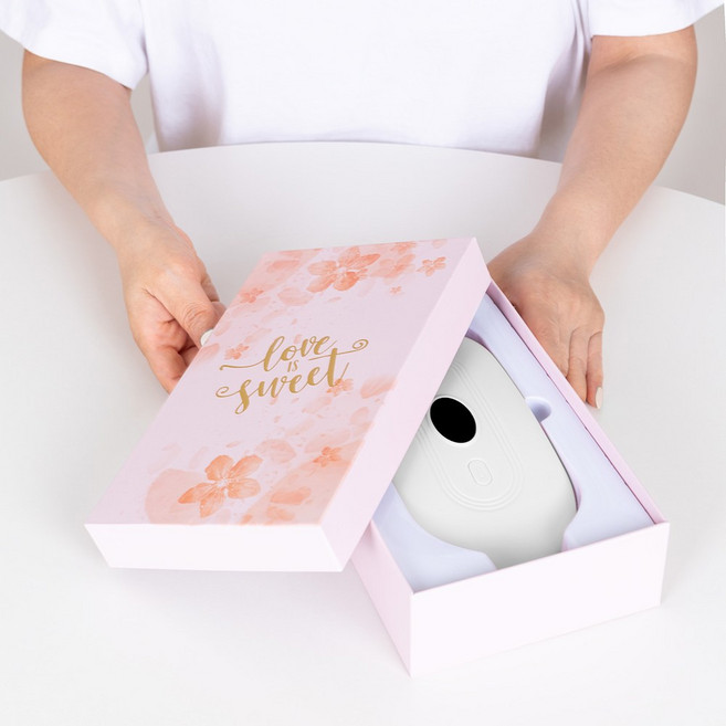 케어몽 복부 온열 찜질기 마사지기 생리통 허리 안마기 무선 9단온도 충전식 9단진동모드 전자파 안심 인증, 실버화이트