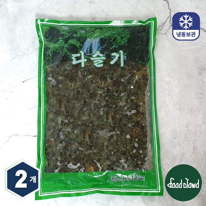 바다받아 다슬기 올갱이 냉동 깐다슬기 고디 자숙 탈각, 2개, 700g