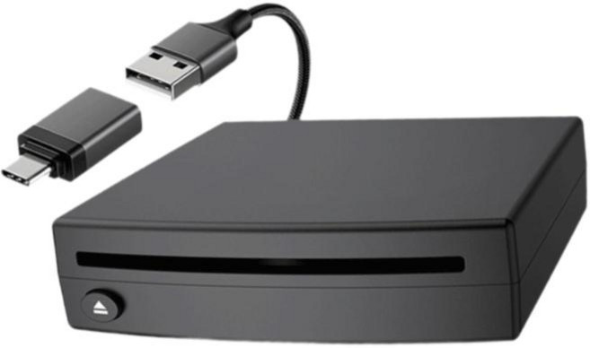 HAIMINGJUN USB 차량용 DVD CD 플레이어 플러그 앤 플레이 고신뢰성 다목적 자동차 액세서리 전문가용 휴대용 범용, 148x145x35 cm, 플라스틱, 검은색