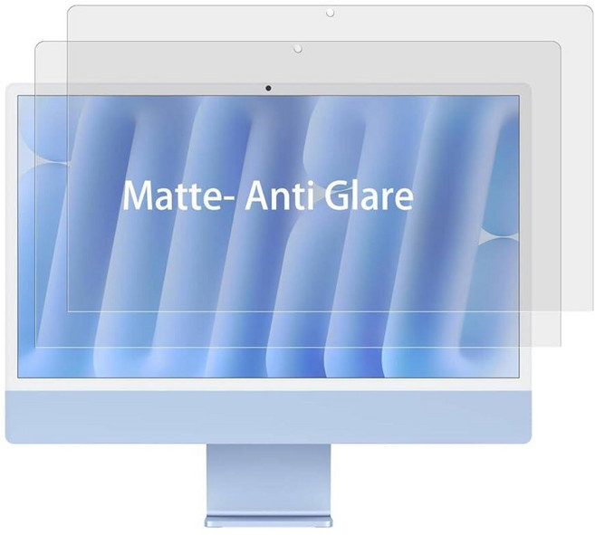 MUBUY-GOL iMac 24인치 액정보호필름(M4 M3 M1 칩 2024-2023-2021)용 눈부심 방지 액정보호필름 2팩 지문 (무광) 쉴드로 반사 및 눈의 피로 감소
