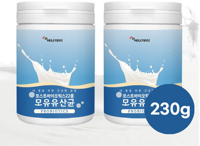 에너데이 포스트바이오틱스 22종 모유 유산균, 230g, 2개