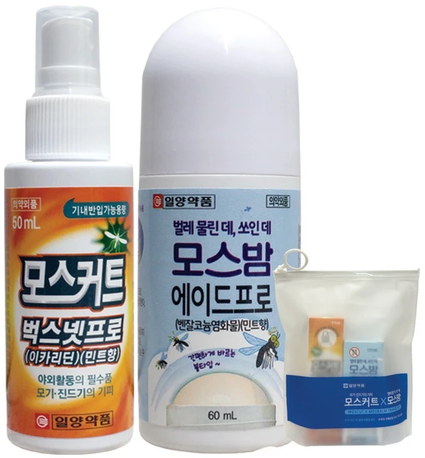 해외 여행용 모기기피제 2종 세트, 1세트, 176g - 쿠팡