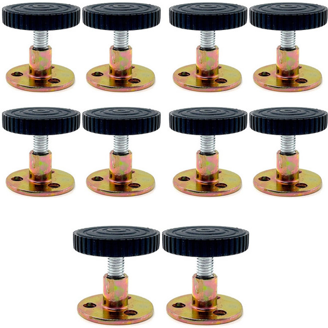 아이베란다 다리 기둥 브라켓 높이조정 침대해드 고정 조절발, 10개, 블랙+천연