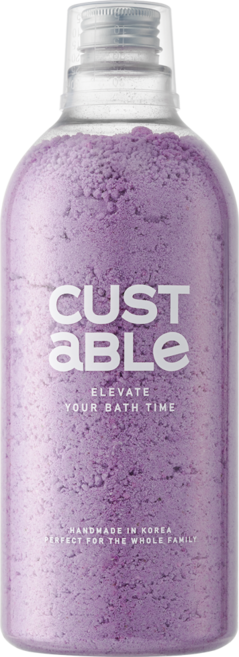 커스터블 거품 입욕제 메가용량 파우더형 배쓰밤 퍼플, 5개