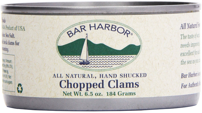 바 하버 대형 절단 통조림 다진 서프 클램 클램 주스 포함 Bar Harbor Large Cut Canned Chopped Surf Clams in Clam Juice 6.5, 다진 조개, 1개, 6.9kg