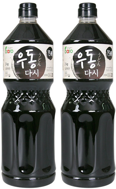바로 우동다시 15배희석 우동육수 쯔유 어묵국물 메밀소바, 2kg, 2개